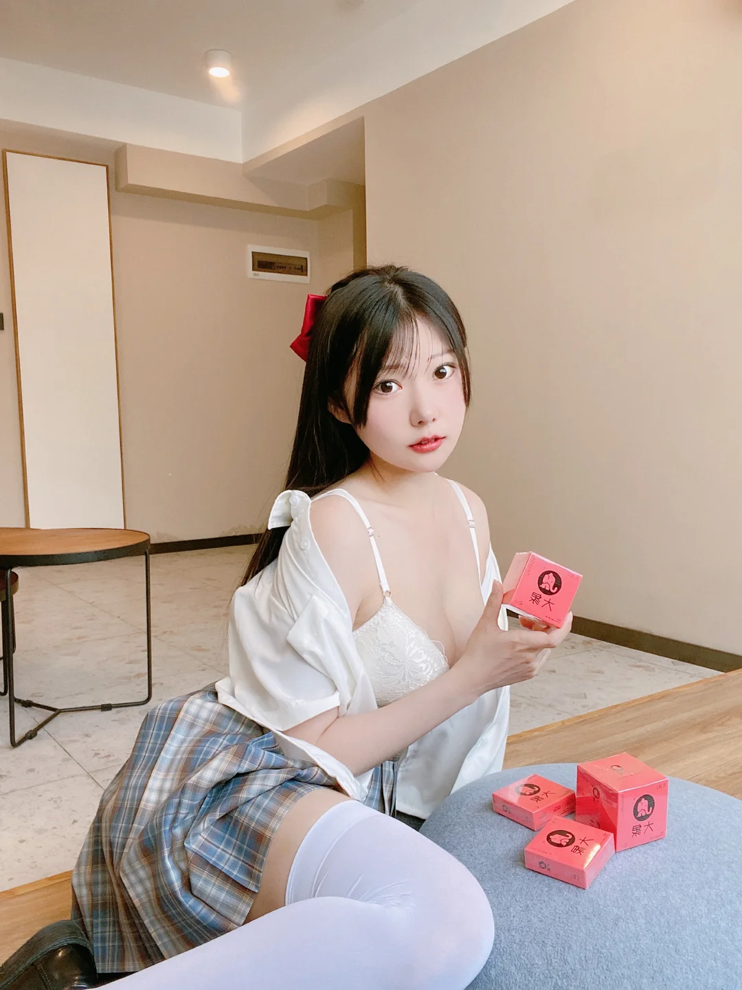 香草喵露露 - No.067 大象 JK格子裙 [30P-96MB] tg@simisebaisi 【丝足阁】017.webp